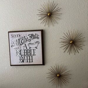 Gold Starburst Wall Decor Set